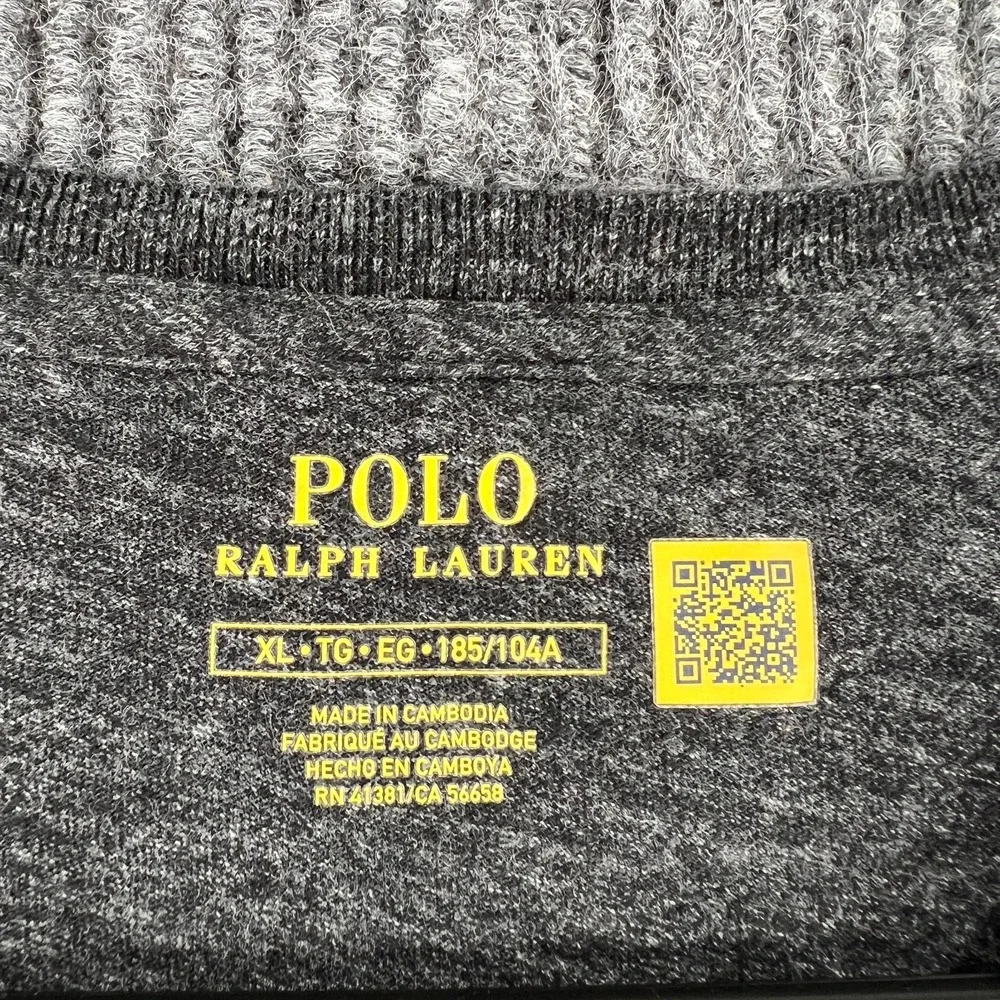 Polo Ralph Lauren Shirt Mens XL Extra Large Black Short Sleeve Crew Casual